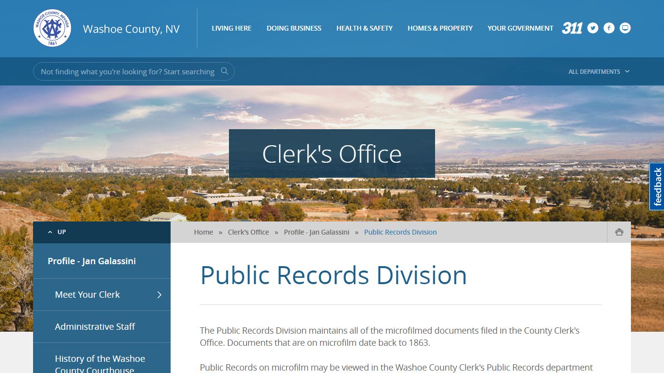 Public Records Division - Washoe County